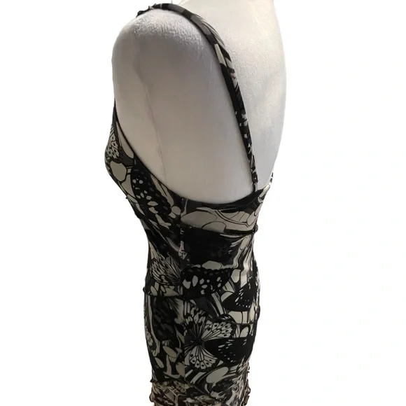 GARAGE. Sz XS. Gray/Black Spaghetti Strap form fitting dress. - Picture 7 of 13